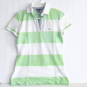 Tommy Hilfiger White/green Polo Shirt